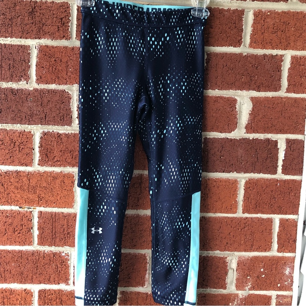 🎂Under Armour Navy and Light Blue Leggings —#023 - Picture 2 of 11